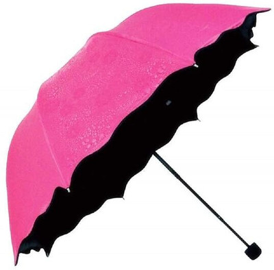 Neelmohi Triple Folding Mini Blossom Magic Compact Umbrella for Girls and Women (Multi) Umbrella(Pink)
