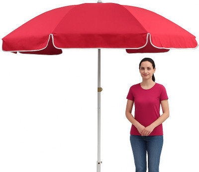GREEN BIRD Premium Garden Umbrella Sun Shade 7ft Offset UV Protection Waterproof Umbrella(Red)
