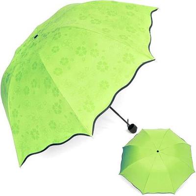 NEELMADHAV Autolink 3 Fold Magic Umbella Anti UV Protection, Beautiful Creative Magical Umbrella(Green)