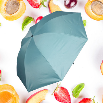 KEKEMI UMB036_04 3 Fold Manual Print Sun & Rain Umbrella(Green)