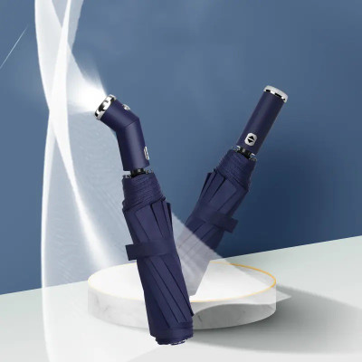 Care 4 Automatic open/close Folding Umbrella Windproof with LED light with LED light Umbrella(Blue)