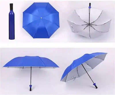 QinPin Compact Bottle Umbrella – Foldable, Windproof Rain Protection for Daily Use Umbrella(Multicolor)