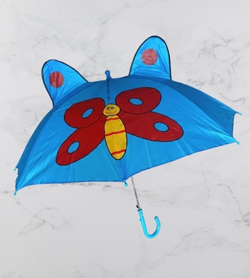 unicornstore Umbrella with 3D Elements | Strong, Foldable & Lightweight Umbrella(Blue)