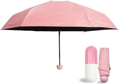 compro Cute Mini UV Coated 4-Fold Travel Capsule Umbrella(Pink)