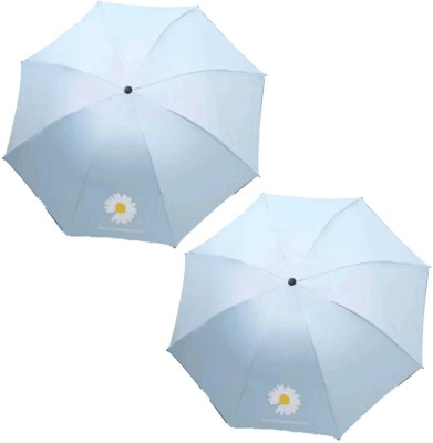 KEKEMI 3 Fold Manual Sun & Rain UMB030C_06 Umbrella(Blue)