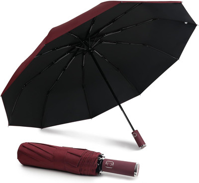 Flipkart SmartBuy 3 Fold Auto Open-Close Polyester Umbrella(Red)