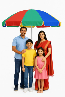 GREEN BIRD 7FT Garden Umbrella All Weather Rust Proof Outdoor Use Heavy Duty Umbrella(Multicolor)