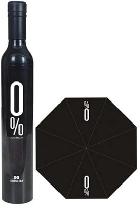 GreenLove Bottle umbrella Newest Windproof Double Layer with Cover Umbrella Umbrella(Black)