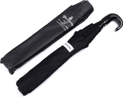 K.C. PAUL & SONS BlackBerry 2 Fold 23-Inch Heavy Duty Umbrella, Umbrella for Men & Women Umbrella(Black)