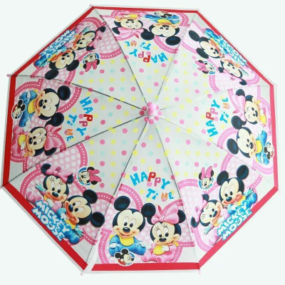 Dark Moon Trendy Cartoon Print Kids Umbrella for school use - Made for Toddlers and Umbrella(Pink)