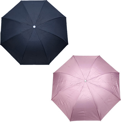 Bizarro.in Solid Color Light Weight Durable Compact Foldable Outdoor Umbrella Combo For All Umbrella(Black, Pink)