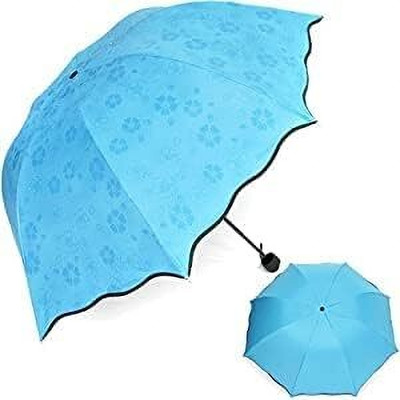 TTP AM Beautiful Magic Umbrella Multi Color 3 Fold Rain and all seasons Protection Umbrella(Multicolor)