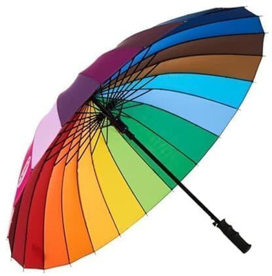 KAULDVISHE Windproof Travel Open And Close Rainbow Umbrella For Rain Umbrella(Multicolor)