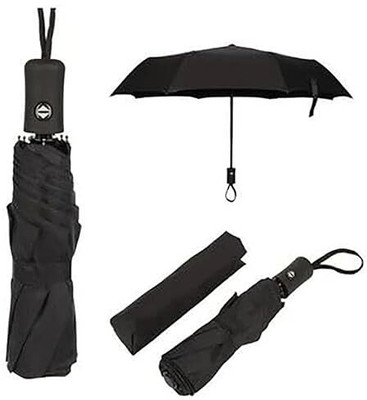RG ENTERPRISES Windproof Travel Umbrella for Rain Auto Open & Close, Waterproof Canopy Umbrella(Black)