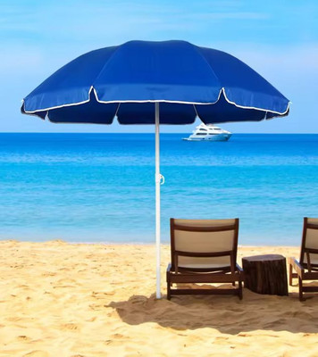 Rainpopson · 7ft Crank Lift Garden Umbrella for Lawn, Patio and Pool Use Umbrella(Blue)