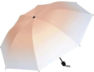 Tazomi UV protection outside down design 3-fold Automatic Open Travel Umbrella(White, Brown)