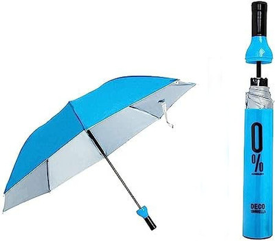 RECTITUDE Travel Bottle Shape Umbrella Mini Compact & Folding Outdoor & Rain Umbrella Umbrella(Blue)