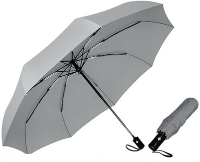 LUHI Umbrella 3 Fold For Rain, Sunlight| Auto Open & Close, Waterproof, Durable Umbrella(Grey)