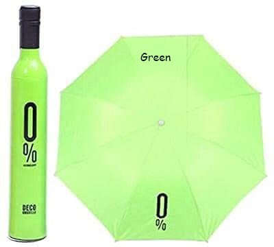 RINAI UV Umbrella With Cute Capsule Shape Case | 5 Folding Compact Pocket Umbrella(Green, Black)