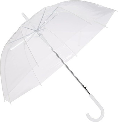 prathana Stylish Transparent Dome Umbrella for Rain Umbrella(Transparent)