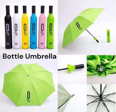 SHREESHAYAMTRADER Bottle Shape Mini Compact Foldable Umbrella Bottle37 Umbrella(Multicolor)
