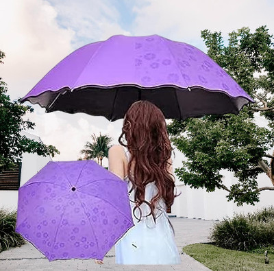 Balaji Retails Magic Umbrella With Color changing Secret Blossom for Rain Umbrella 156 Umbrella(Purple)