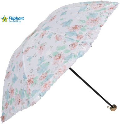 Flipkart SmartBuy 3 Fold Digital Printed Rain and Sun Protective Manual Open Umbrella(Green)