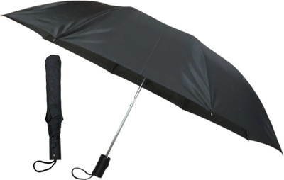 NIRMATSARAY 2 Fold Travel Umbrellas for Rain and Sun Windproof Compact Umbrella(Black)