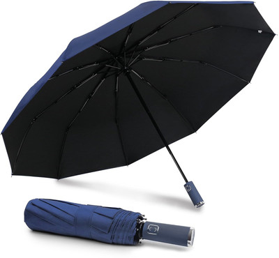 Flipkart SmartBuy 3 Fold Auto Open-Close Polyester Umbrella(Blue)