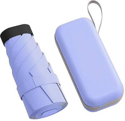 Dwiza Enterprise 3 Fold Compact Travel Auto Open Monsoon Capsule Umbrella with Case UV Protection Umbrella(Purple)