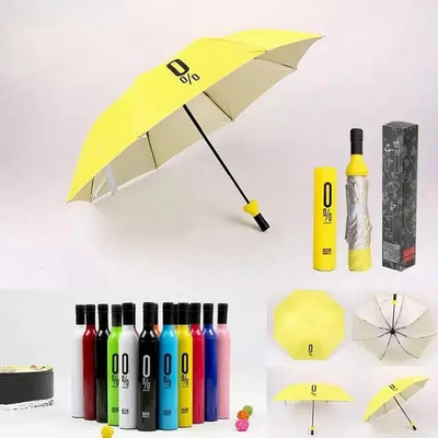 Rainzz Wine Bottle Umbrella Windproof Double Layer Compact Umbrella x27 Umbrella(Multicolor)
