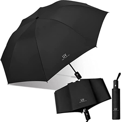 Home Cloud UV Umbrella Windproof Portable Stylish Sun with Automatic Open/Close Function Umbrella(Black)