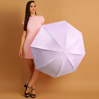 Flipkart SmartBuy 3 Fold Digital Printed Rain Sun & UV Rays Protective Manual Open Umbrella(Pink)