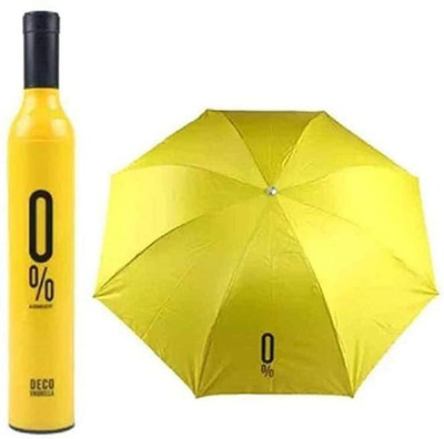 SBTs Newest Windproof Umbrella with Bottle Cover for UV Protection & Rain Umbrella(Yellow)