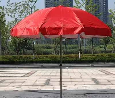 Rainpopson 7ft Balcony Garden Umbrella With for Rain and Sun – Folding Umbrella(Red)