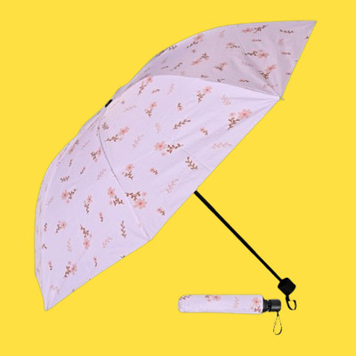 Flipkart SmartBuy 3 Fold Digital Printed Rain Sun & UV Rays Protective Manual Open Umbrella(Pink)