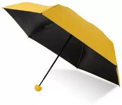 Jenienterprisee UV Protected Folding Compact Pocket Umbrella with Cute Capsule Case(yellow) Umbrella(Yellow)