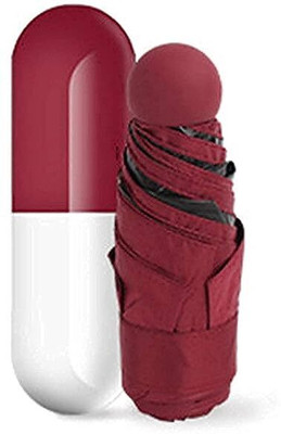 SBTs Capsule Umbrella for rain 5 Fold Manual Open Small Umbrella (RANDOM COLOUR) Umbrella(Multicolor)