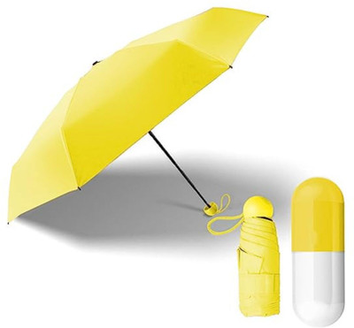 DERIKE Travel Umbrella Windproof and UV Protection with Capsule Case Umbrella(Multicolor)