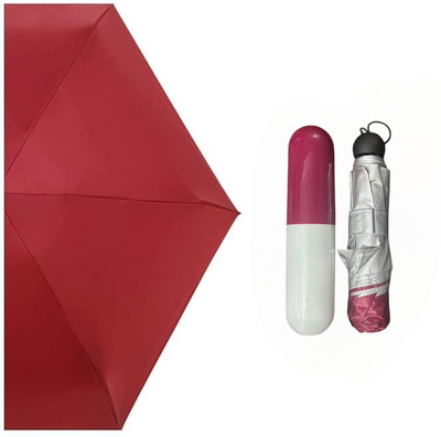 lala balloon Big Pocket Capsule Umbrellas for Rain. Umbrella(Red)