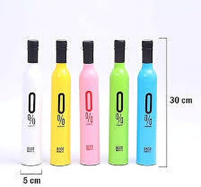 OWNEARTH Wine Bottle Umbrella Windproof Double Layer Compact Umbrella x36 Umbrella(Multicolor)