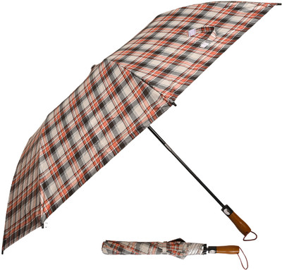 Flipkart SmartBuy 2 Fold Printed Rain Sun & UV Rays Protective Double Coated Manual Open Umbrella(Grey, Multicolor)