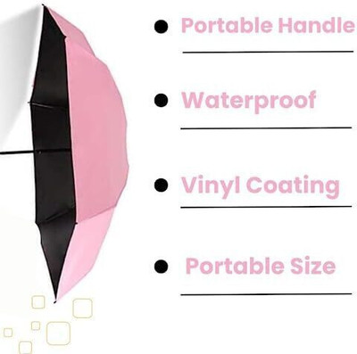 Jenienterprisee Portable Capsule Umbrella Windproof Double Layer Ultra Light Umbrella(Pink)