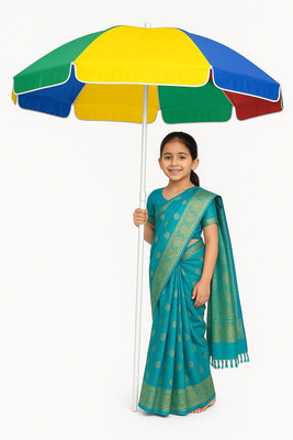 GREEN BIRD 7FT Garden Umbrella Premium Canopy Heavy Duty Rust Proof Quick Setup Umbrella(Multicolor)