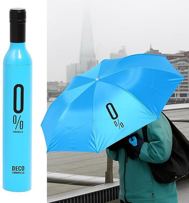 Life Help Bottle Umbrella Portable Folding UV Proof Compact Lightweight Umbrella(Blue)