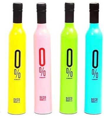 vhbie Folding Umbrella in Wine Bottle Case Umbrella(Multicolor)