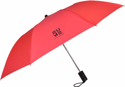 EUME Leatrix 21 Inch 2 Fold Auto-Open Umbrella(Red)