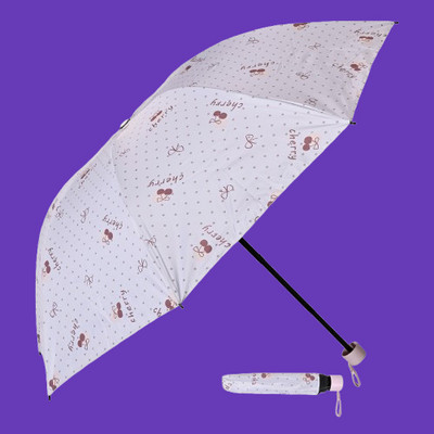 Flipkart SmartBuy 3 Fold Digital Printed Rain Sun & UV Rays Protective Manual Open Umbrella(Grey, Pink)