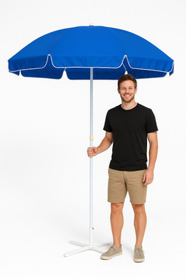 GREEN BIRD Premium 7FT Garden Umbrella with Stand Windproof UV Protection Umbrella(Blue)