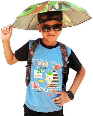 Dark Moon Hat Umbrella for Kids Girls,Boys Army Color Cap Umbrella for Men & Women Cap H7 Umbrella(Multicolor)